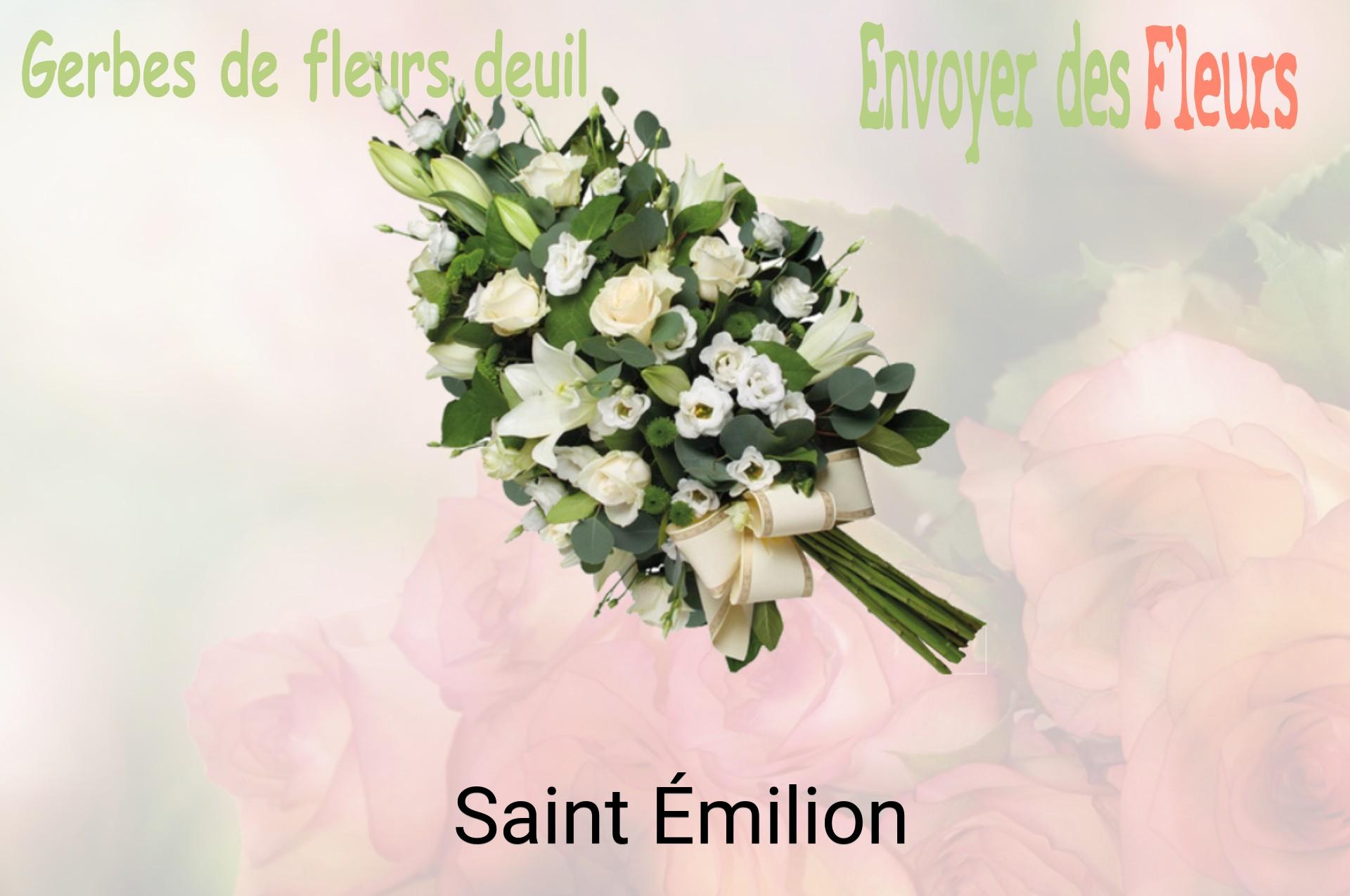 Gerbe de fleurs de deuil livrée à Saint-Émilion